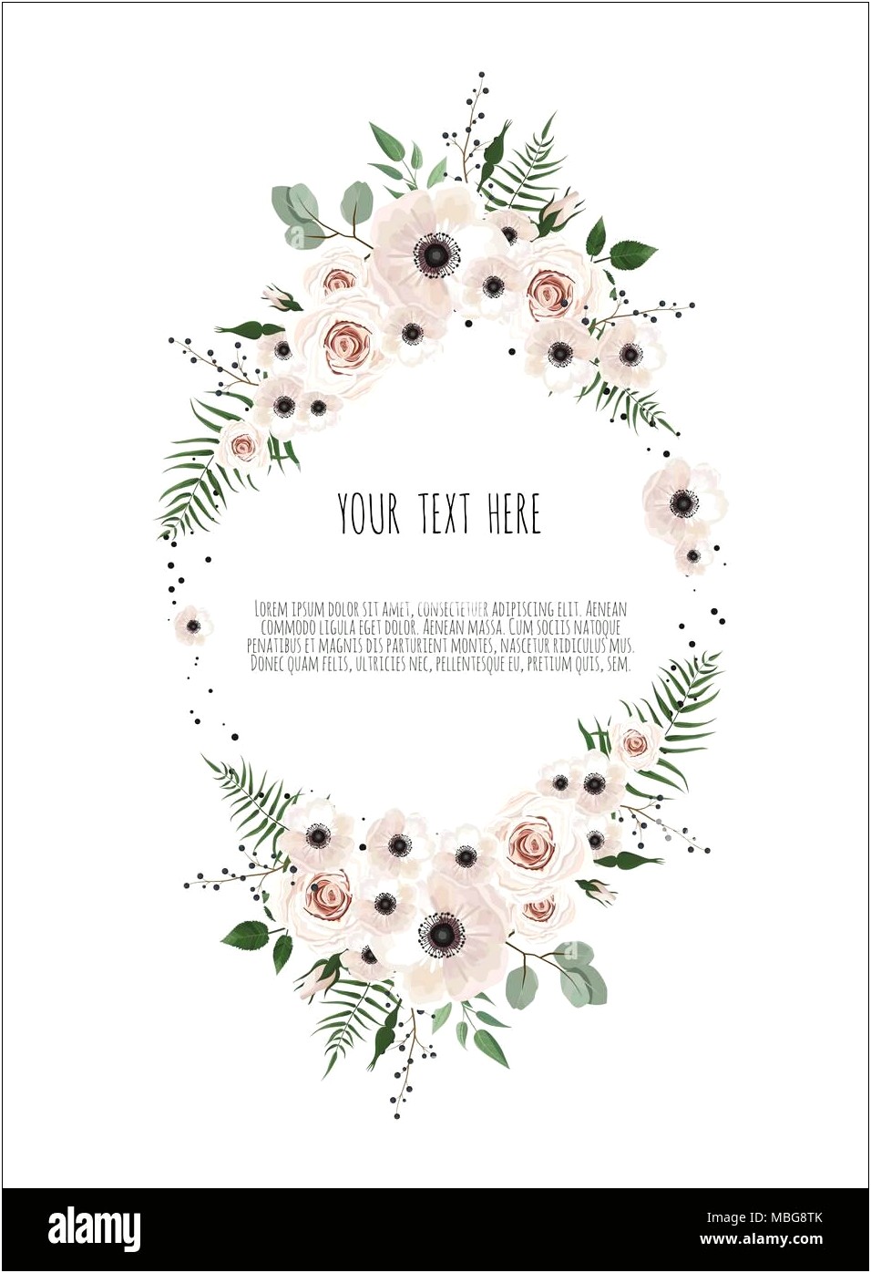 Free Romantic Floral Design Border Word Template