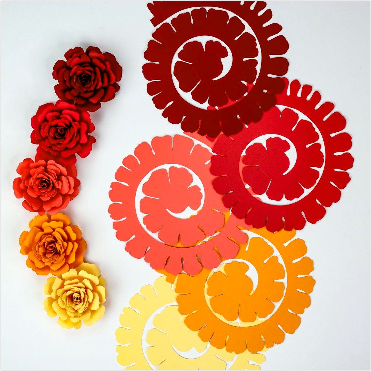 Free Rose Paper Flower Template For Cricut