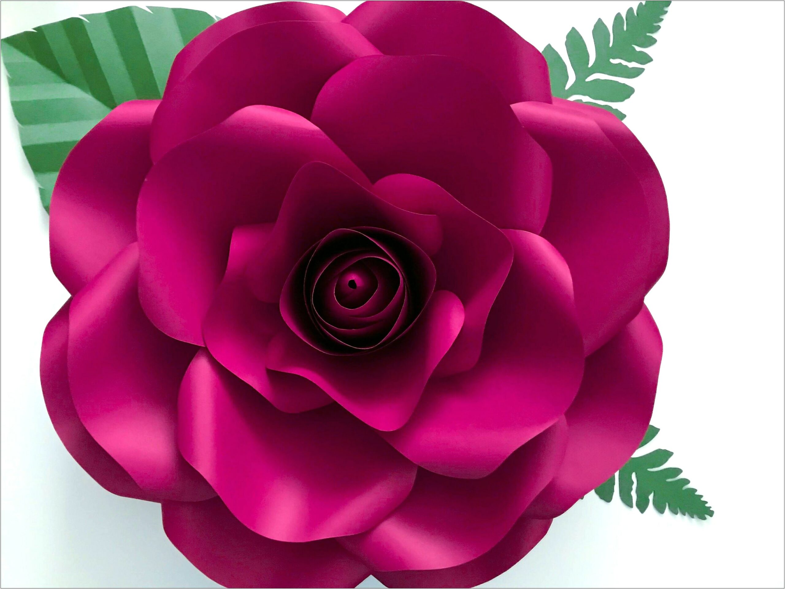 Free Rose Paper Flower Template Svg