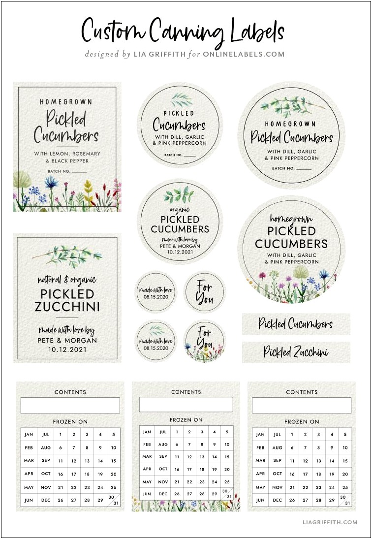 Free Round Canning Labels Template Black And White