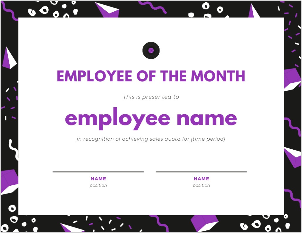 Free Salesman Of The Month Certificate Template