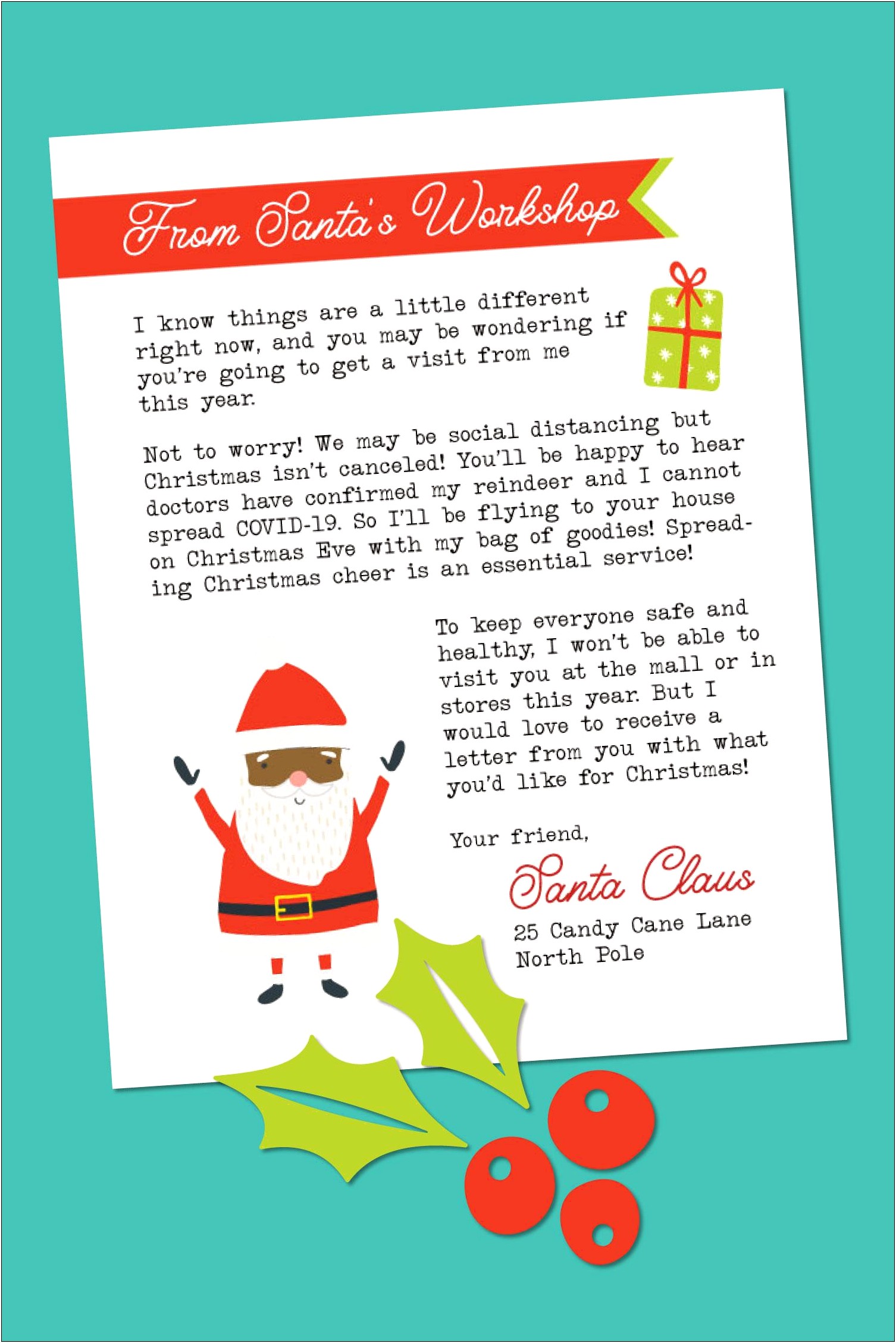 Free Santa Letter Templates From North Pole