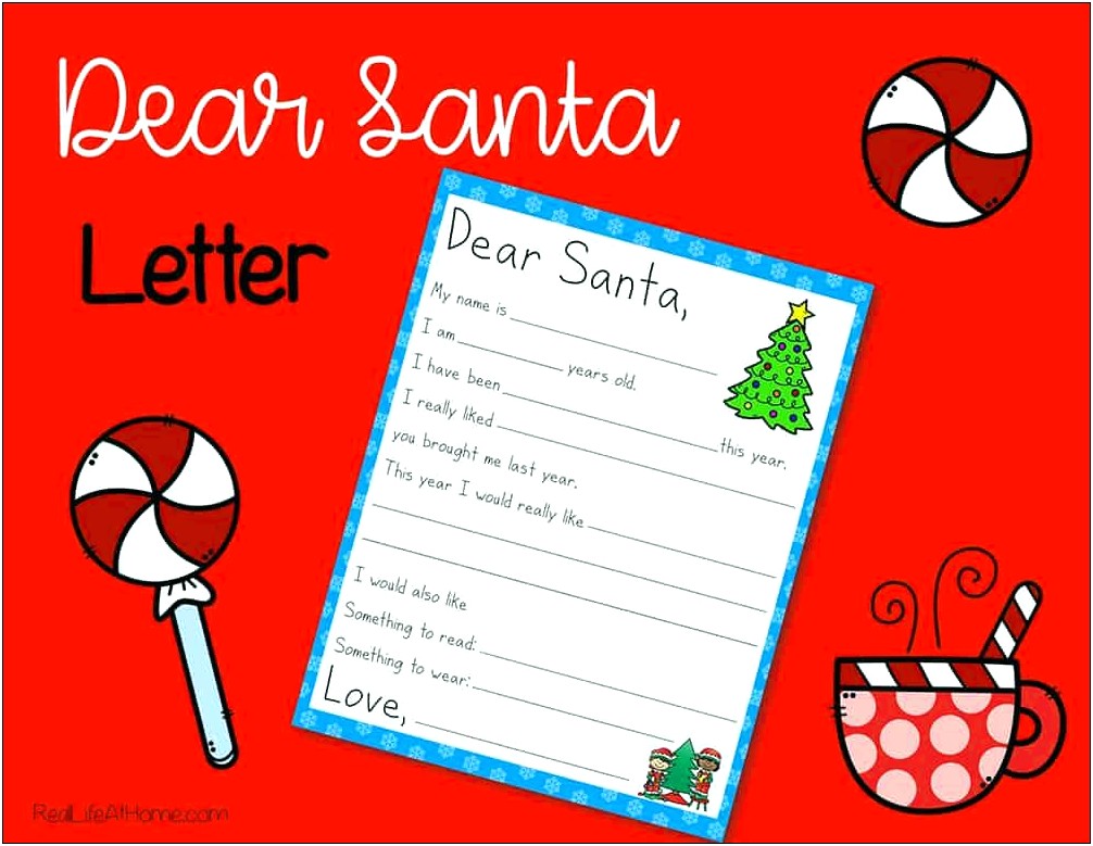 Free Santa Letter To Child Templates