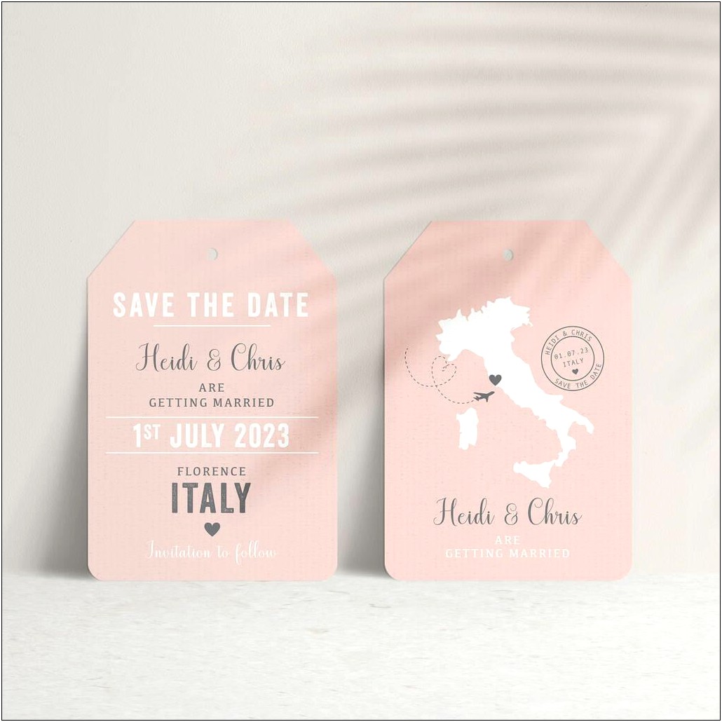 Free Save The Date Luggage Tag Template