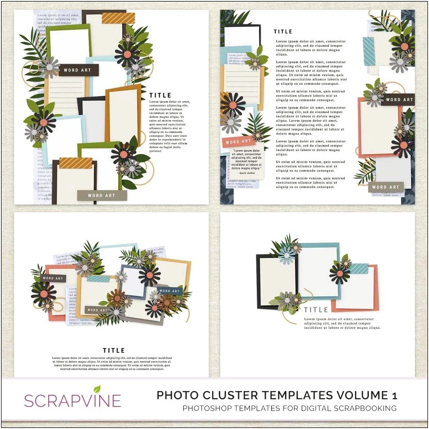 Free Scrapbook Templates For Photoshop Elements