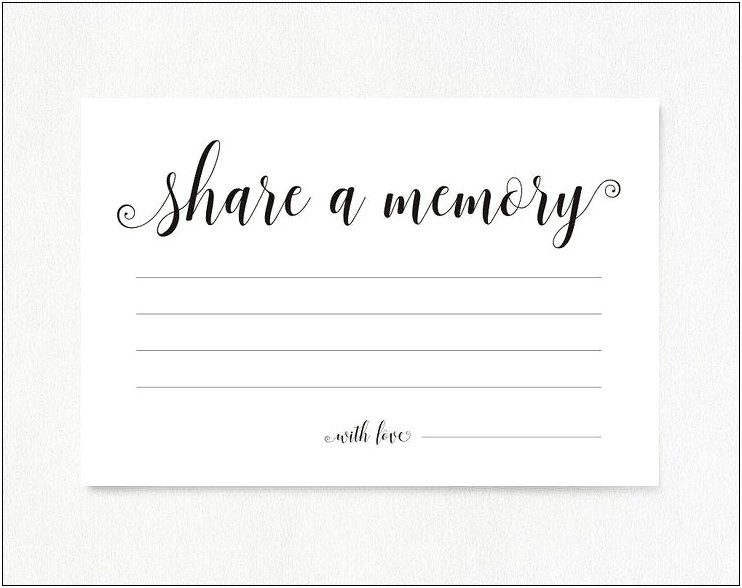 Free Share A Memory Template For Birthday Party