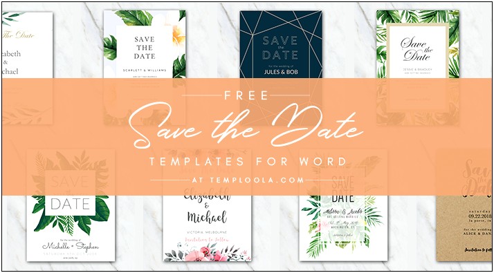 Free Simple Save The Date Word Templates