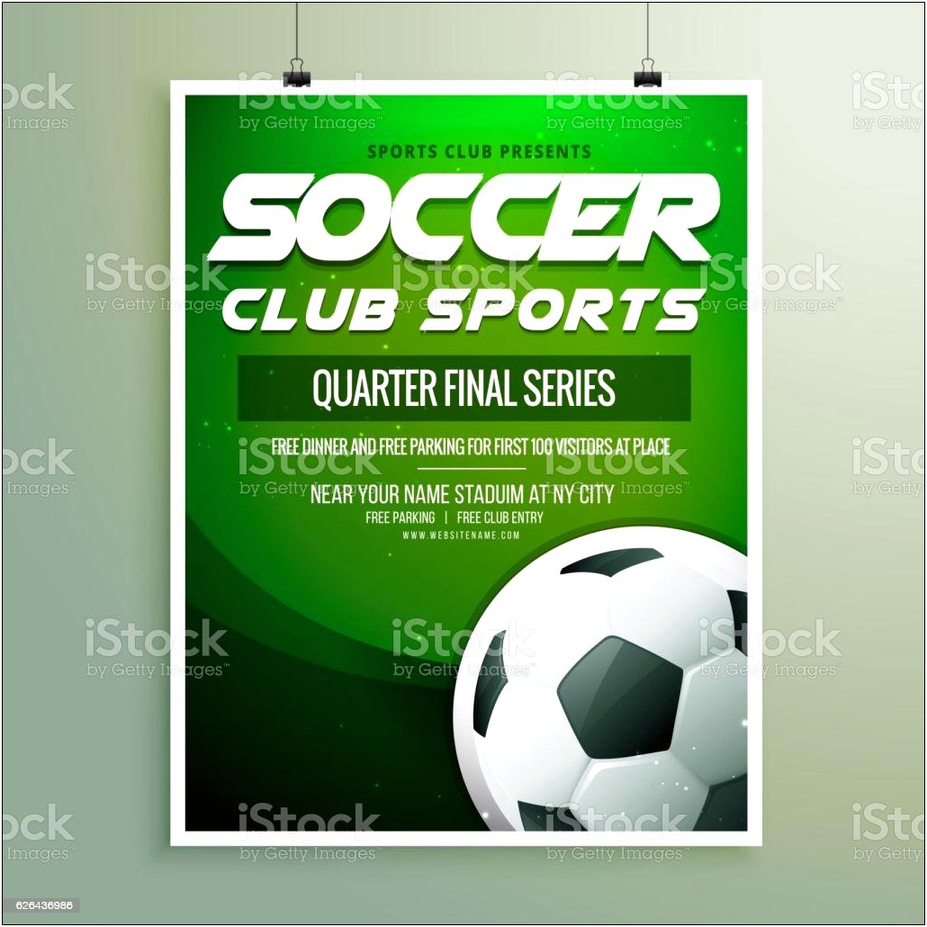Free Soccer Flyer Black And White Template Word