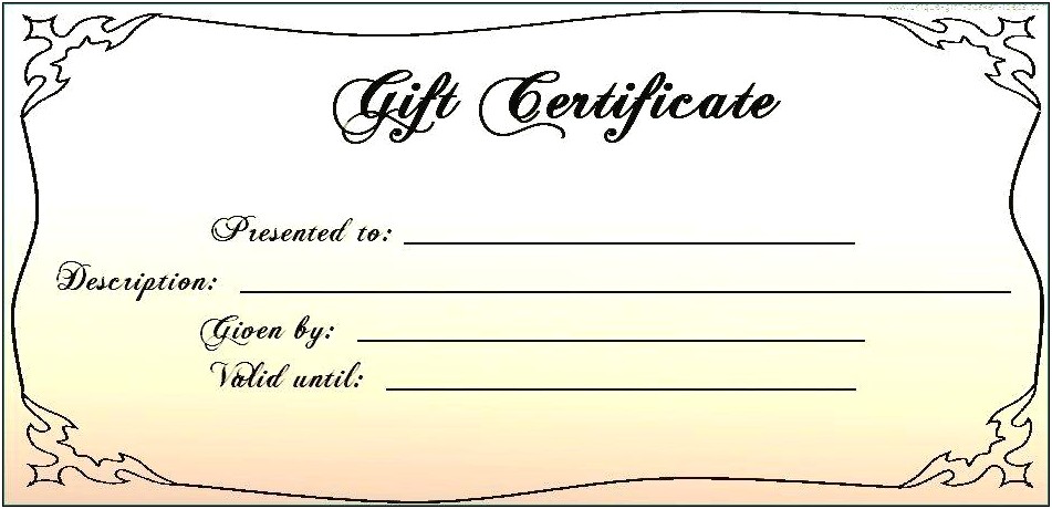 Free Spa Gift Certificate Template Printable