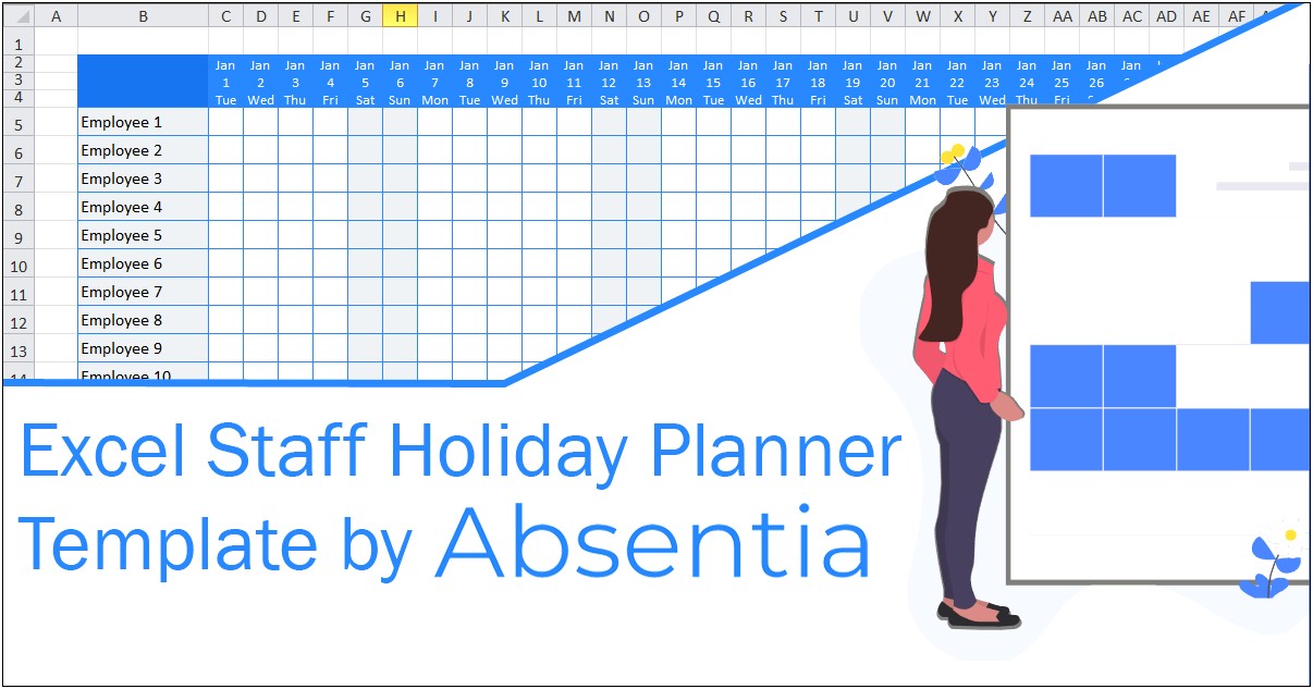 Free Staff Holiday Planner Excel Template 2013 Uk