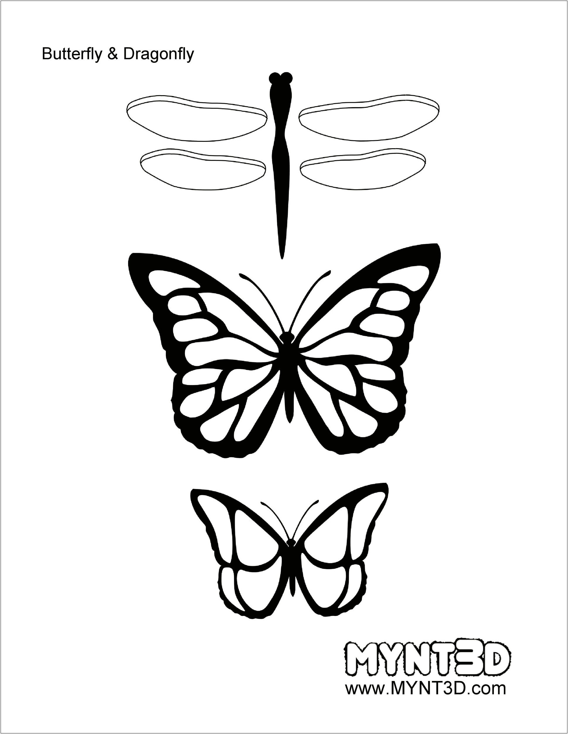 Free Stencil Templates For Butterflies To Print