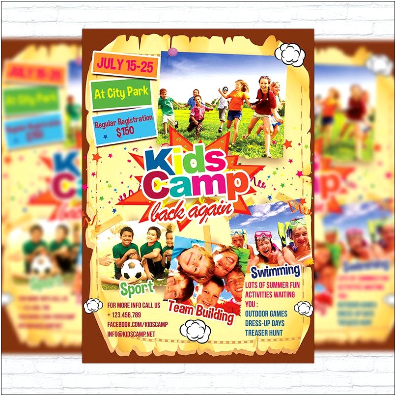 Free Summer Camp Flyer Template Psd