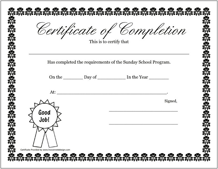 Free Sunday School Promotion Certificate Templates