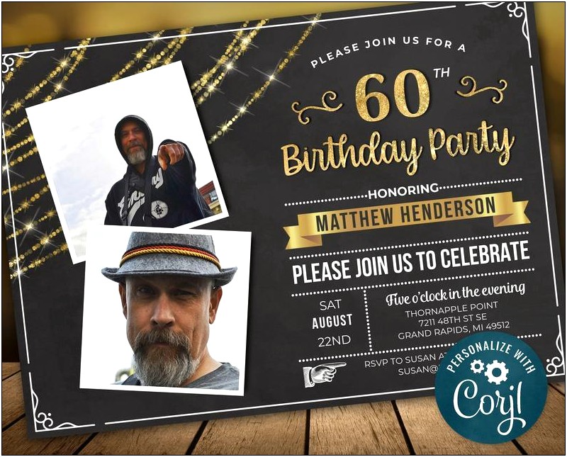 Free Surprise 60th Birthday Party Invitation Templates