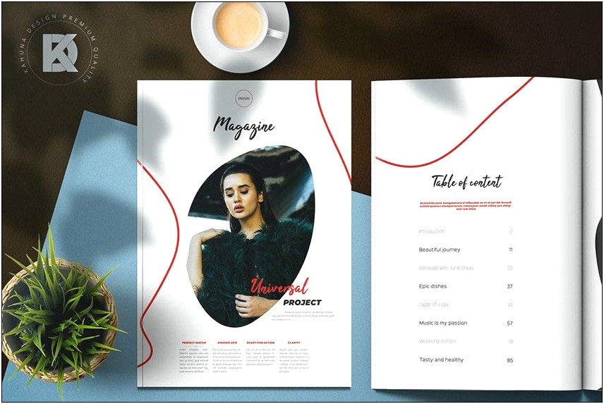 Free Table Of Contents Template Indesign