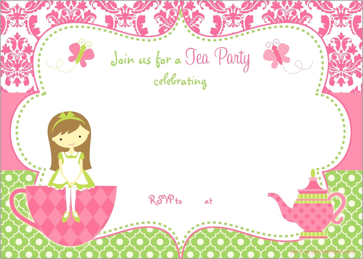 Free Tea Party Invitation Template Word