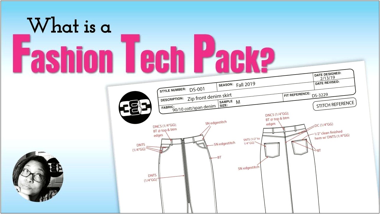 Free Tech Pack Template For Fashion Designer
