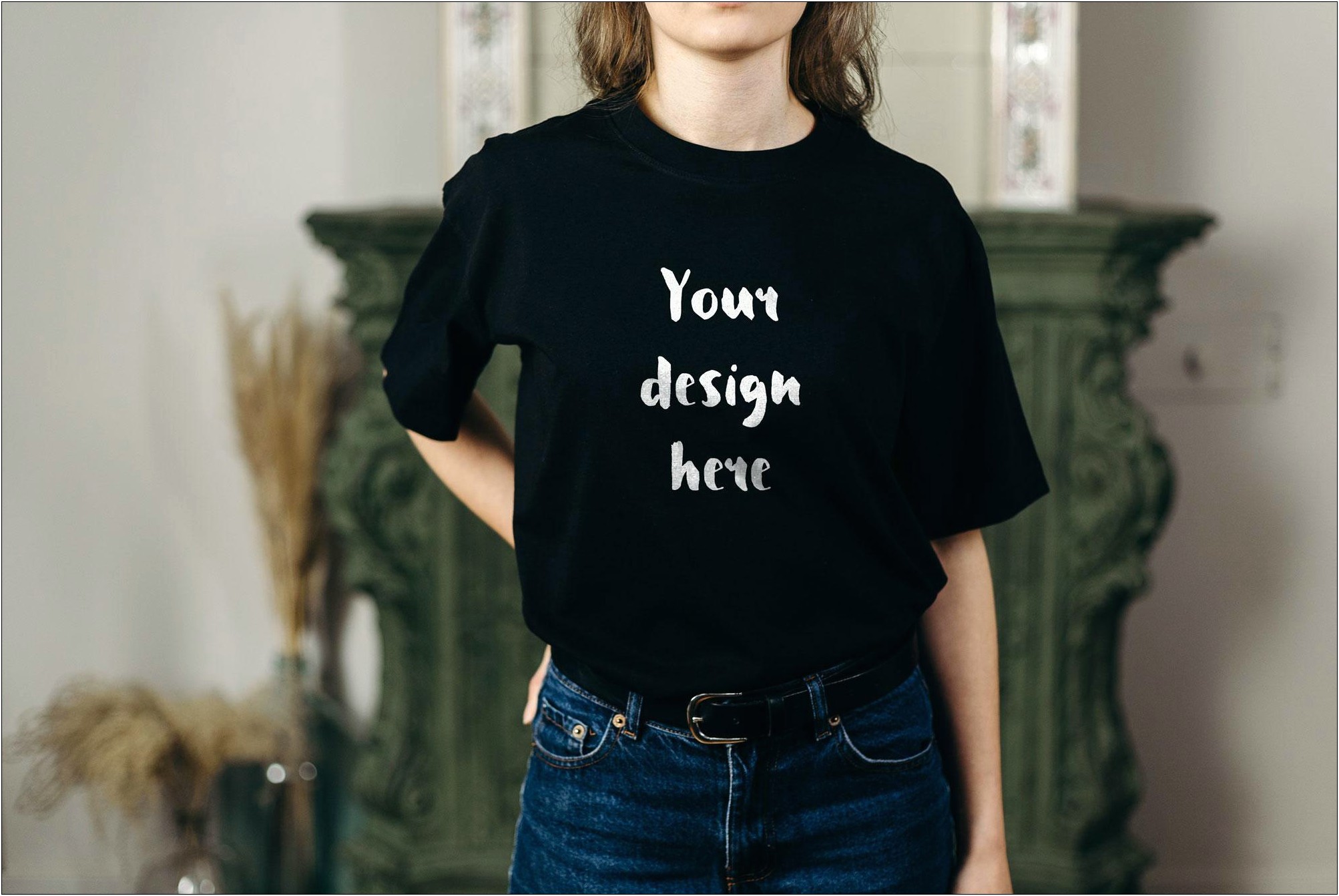 Free Tee Shirt Template On Black Models
