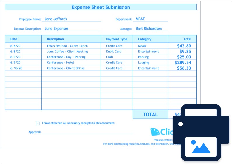 Free Template Business Expense Report In Excel