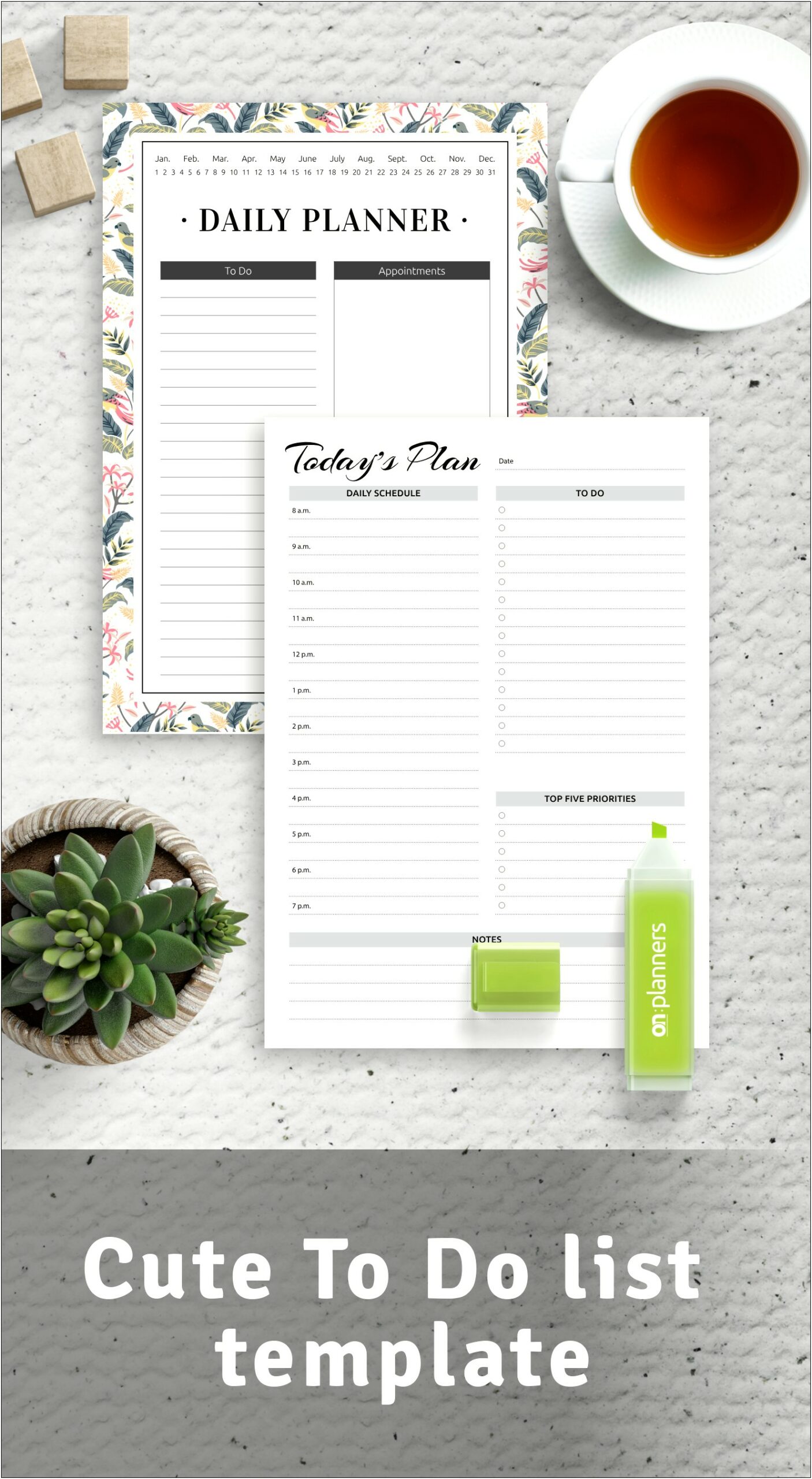 Free Template Cute Pawprint Daily To Do List