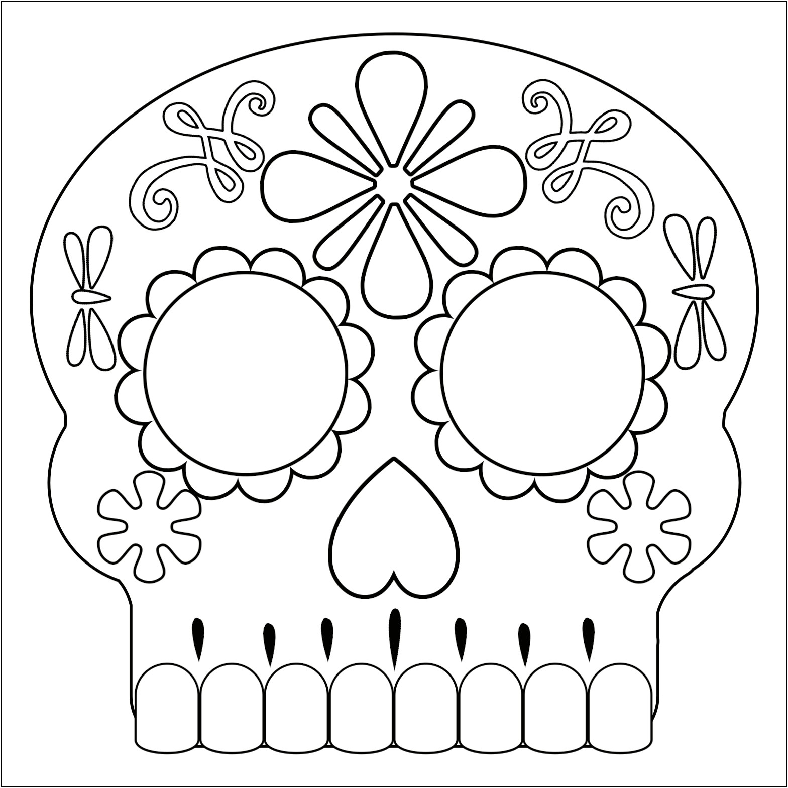 Free Template Day Of The Dead Cat Mask