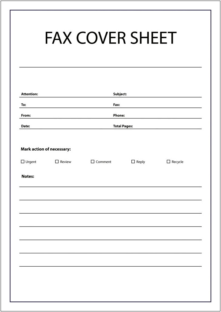 Free Template Fax Cover Sheet Microsoft Word