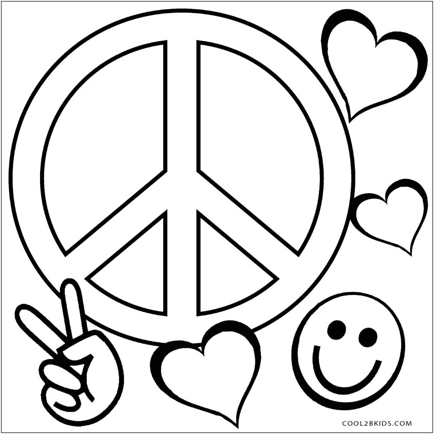 Free Template For A Peace Sign Symbol