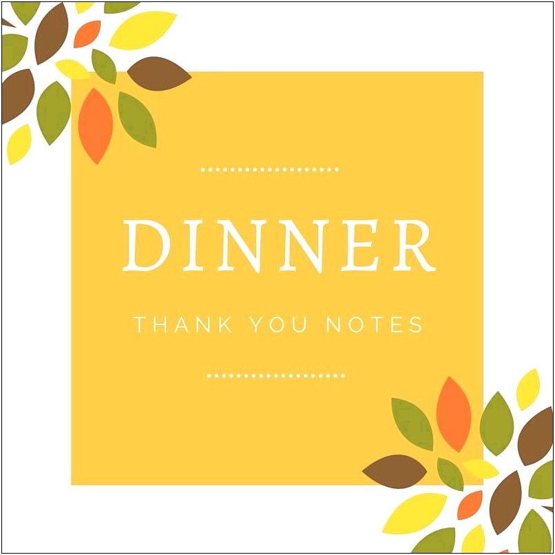Free Template For A Thank You Dinner Invitation
