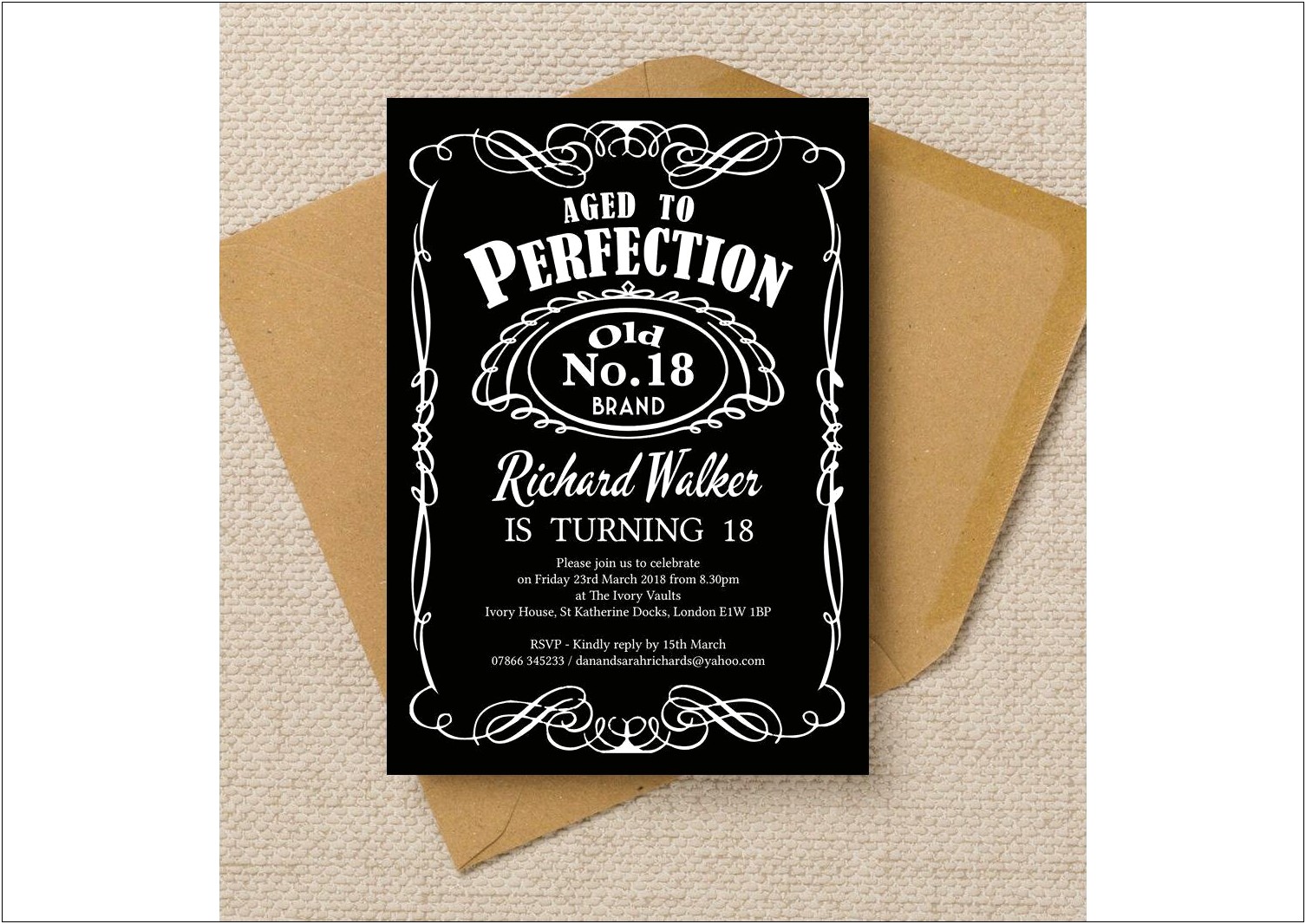 Free Template For Aged To Perfection Birthday Announcement