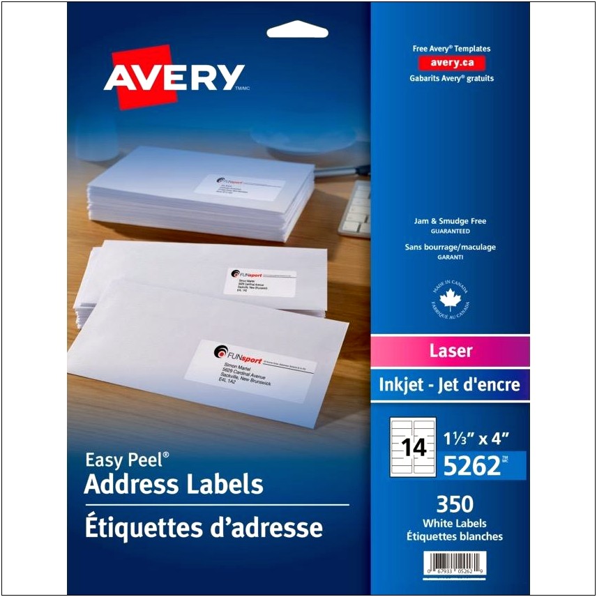 Free Template For Avery 5262 Labels