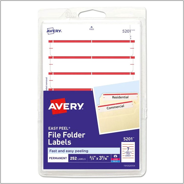 Free Template For Avery 5366 File Folder Labels