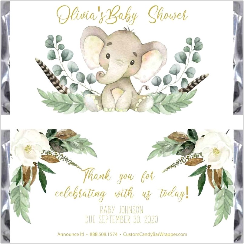 Free Template For Baby Shower Candy Bar Wrappers