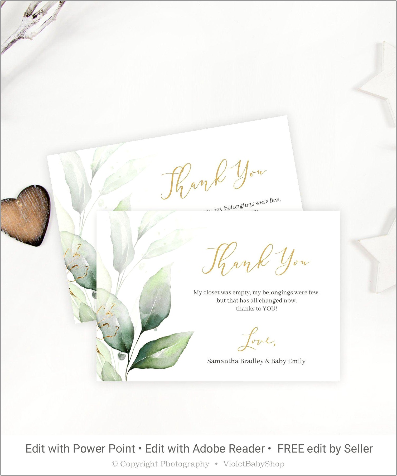 Free Template For Baby Shower Thank You Notes