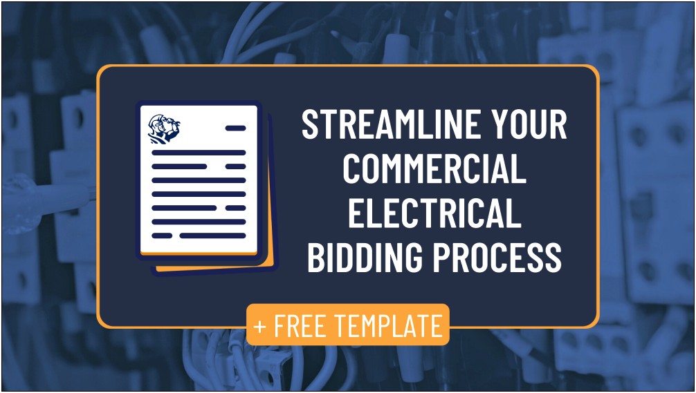 Free Template For Bid Proposal For An Electrician