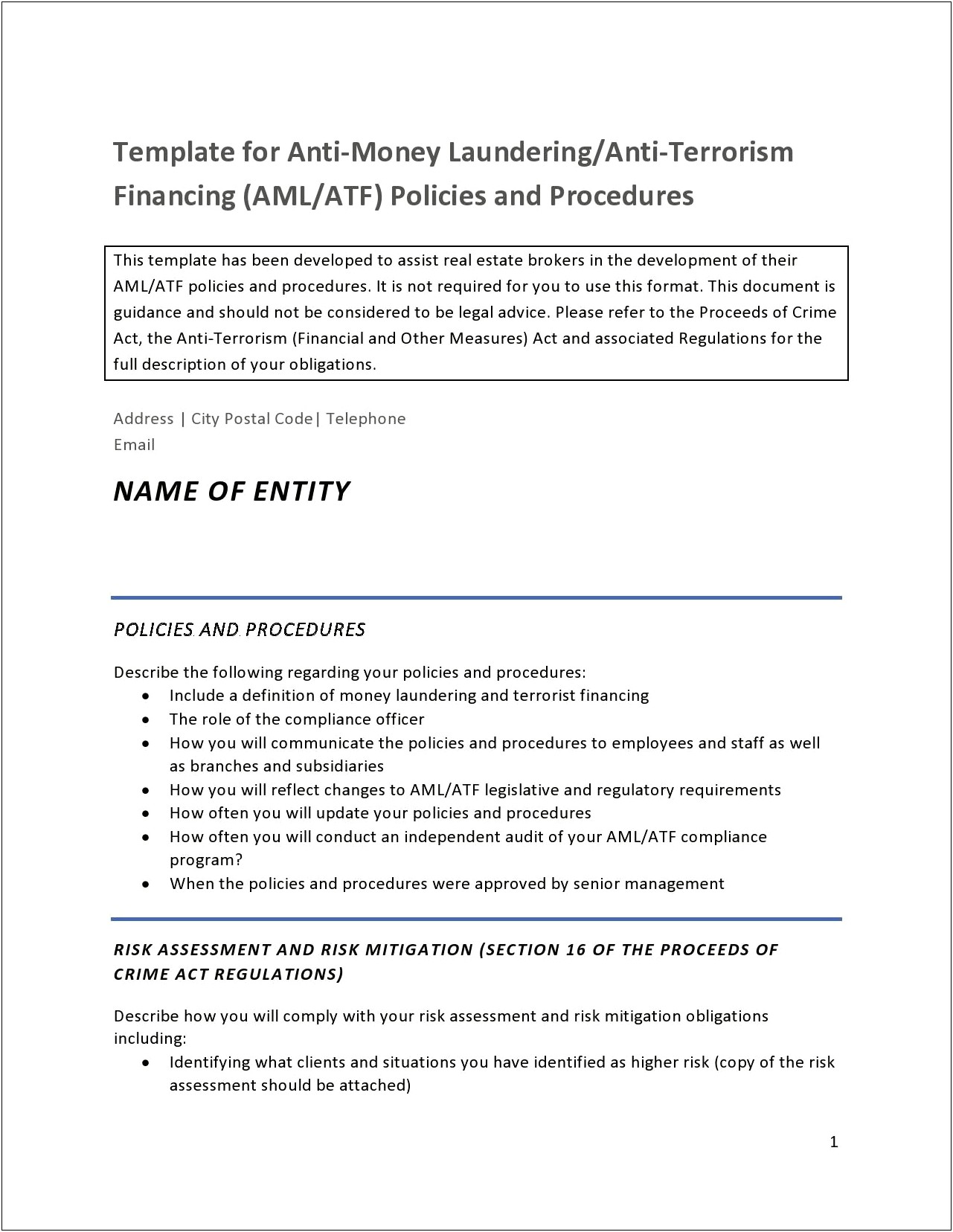 Free Template For Company Policies And Procedures