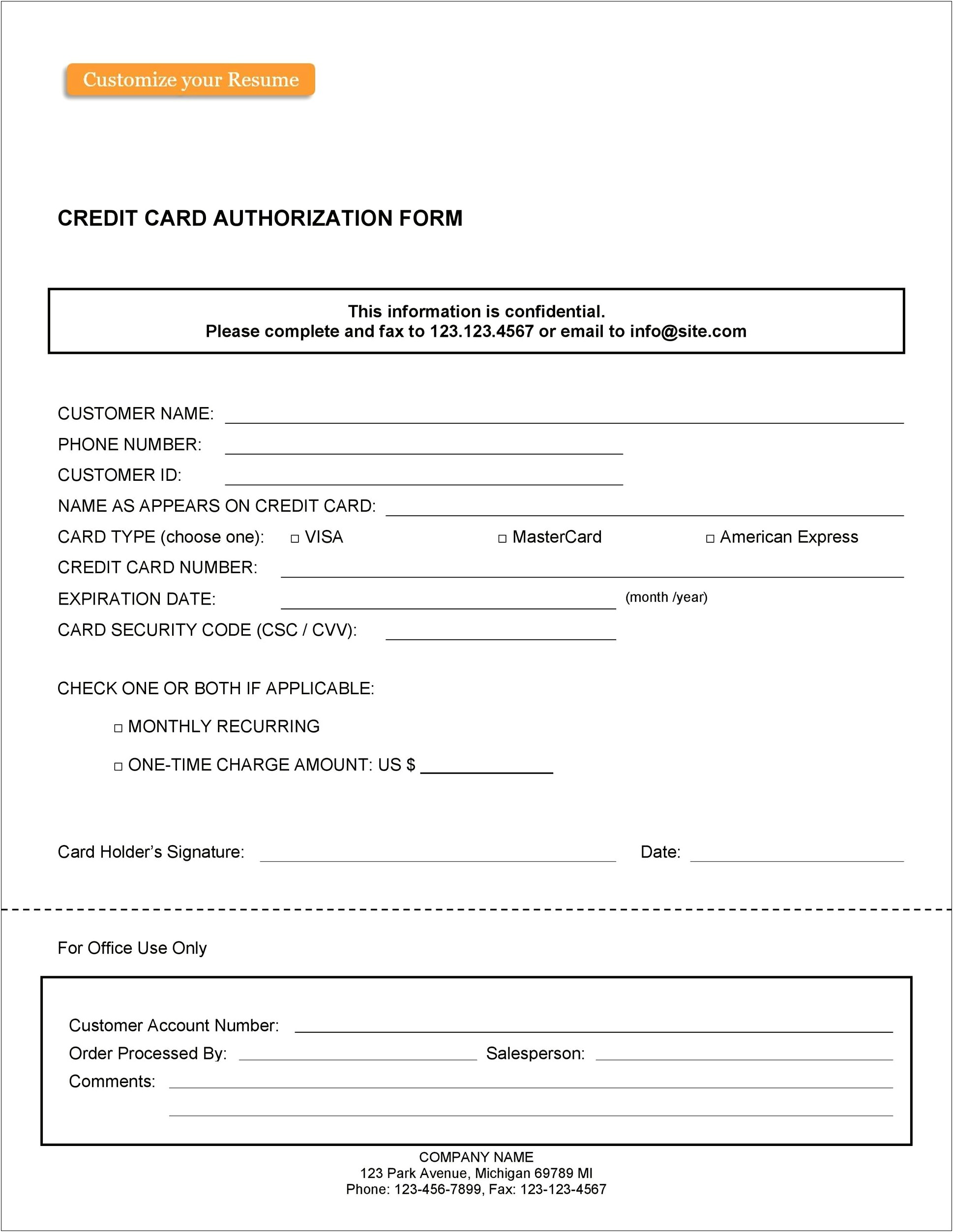Free Template For Excel 2007 Credit Card