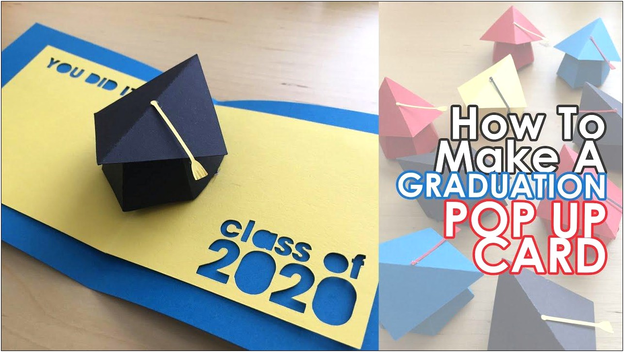 Free Template For Graduation Cap Pop Up Card