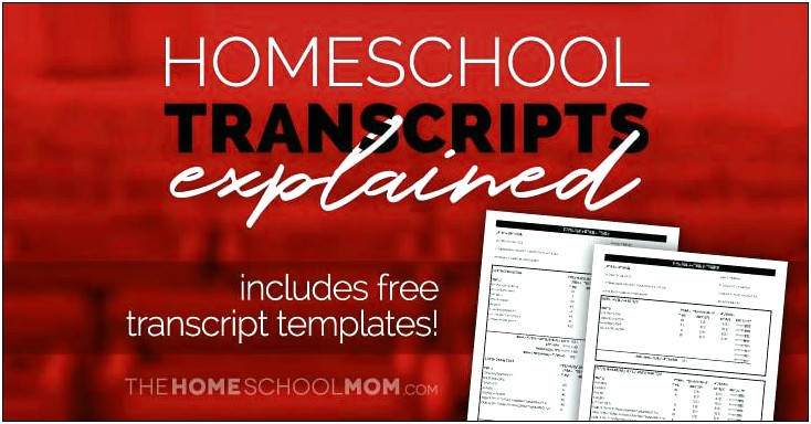 Free Template For High School Transcript
