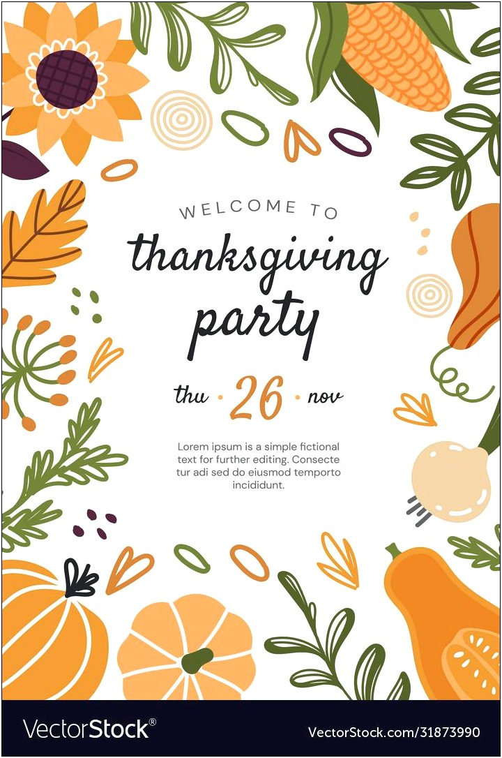 Free Template For Invitation To Office Thanksgiving Party