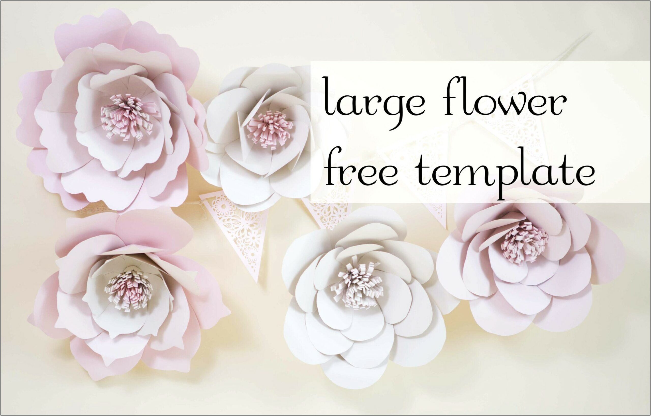 Free Template For Large Paper Roses