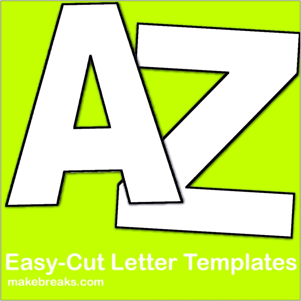 Free Template For Letters Of The Alphabet
