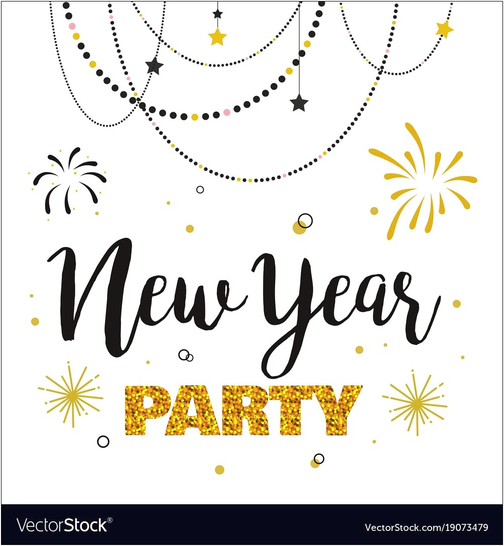 Free Template For New Year Party Invitation