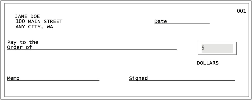 Free Template For Printing On Business Checks