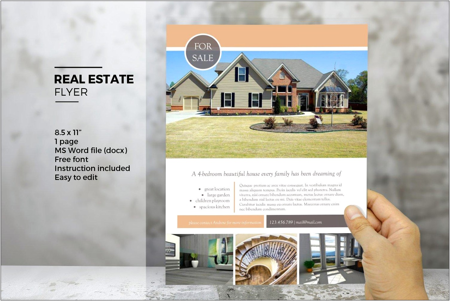 Free Template For Real Estate Flyers In Word