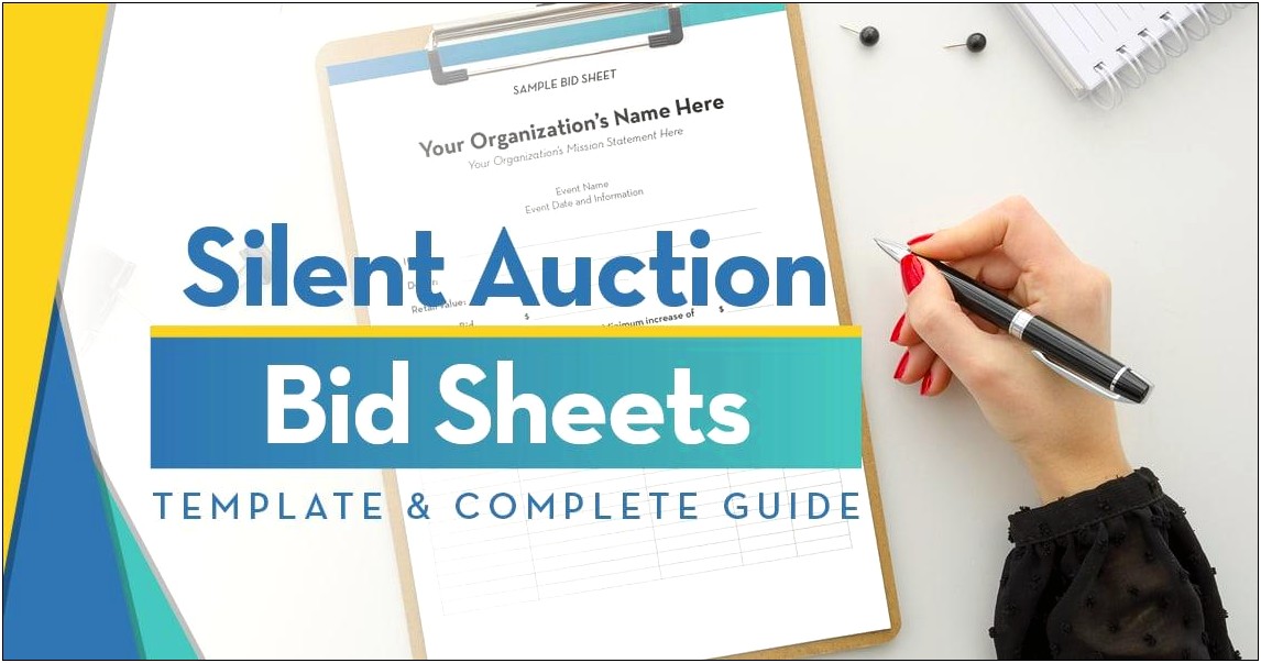 Free Template For Silent Auction Bid Sheet