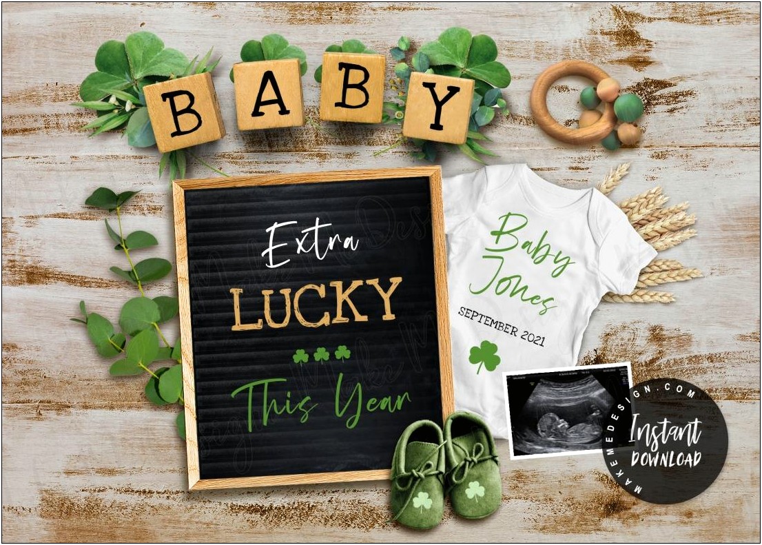 Free Template For St Patrick's Day Announcement