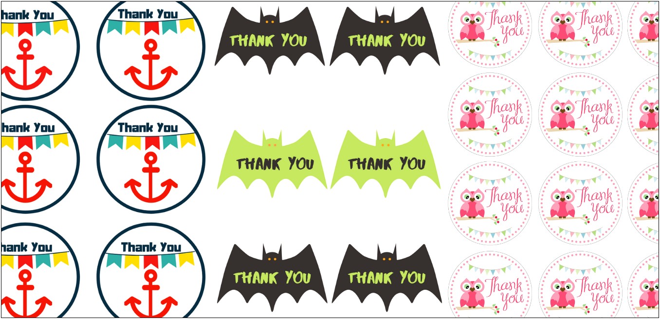 Free Template For Thank You Tags For Birthday