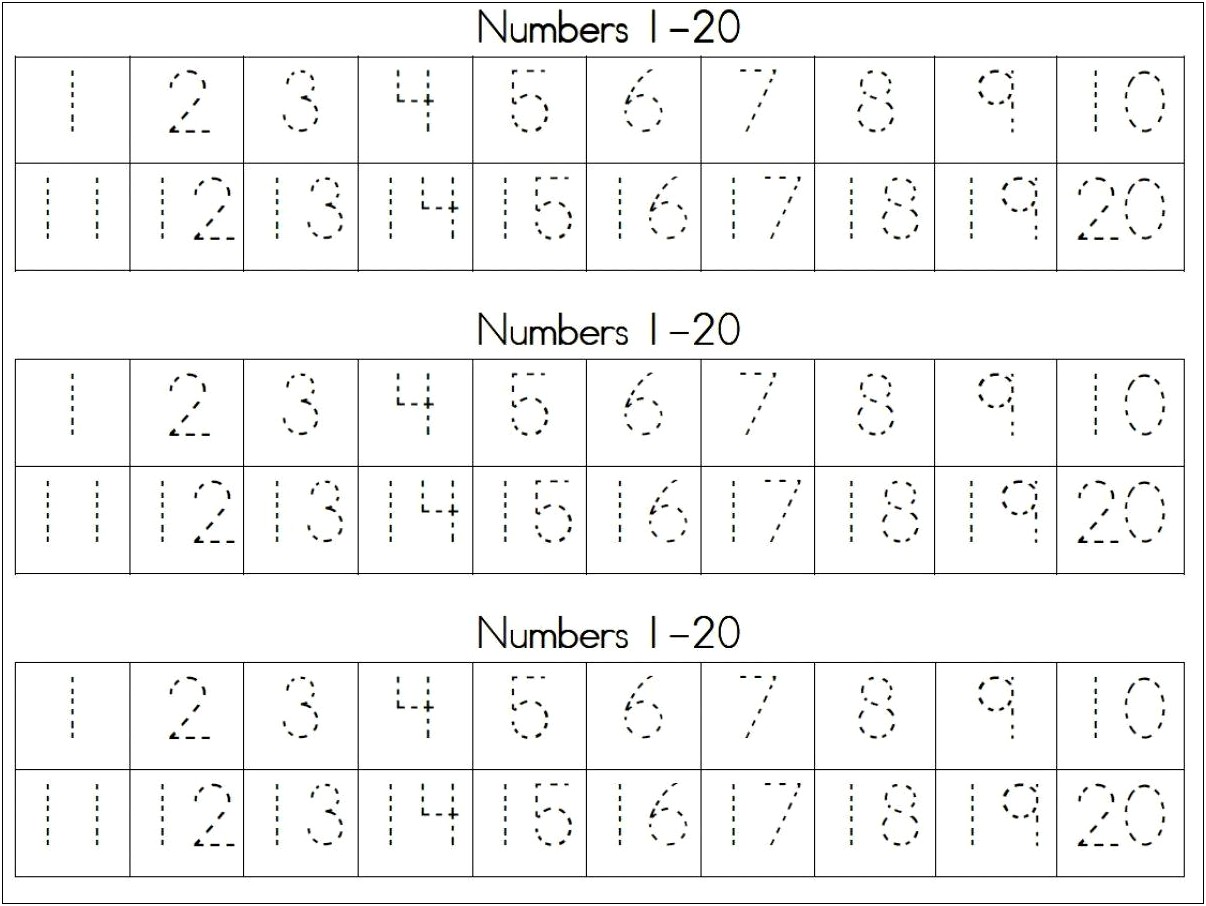 Free Template For Tracing Numbers 0 5
