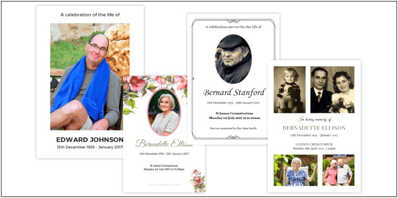 Free Template Funeral Order Of Service Uk