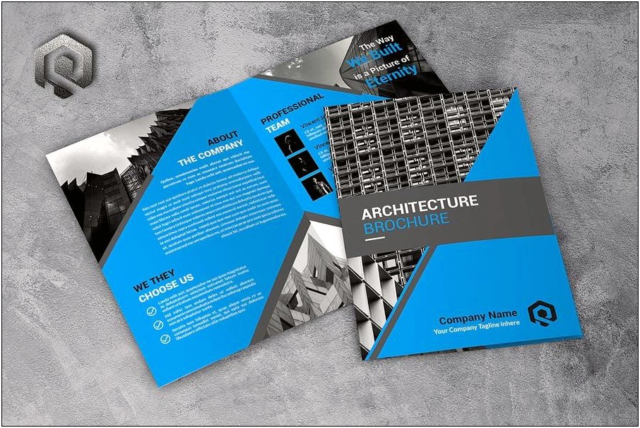 Free Template Green Architect Brochure Bi Fold